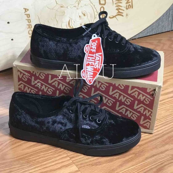 Vans Other - VANS Authentic LO Pro Velvet Black Kid’s AUTHENTIC